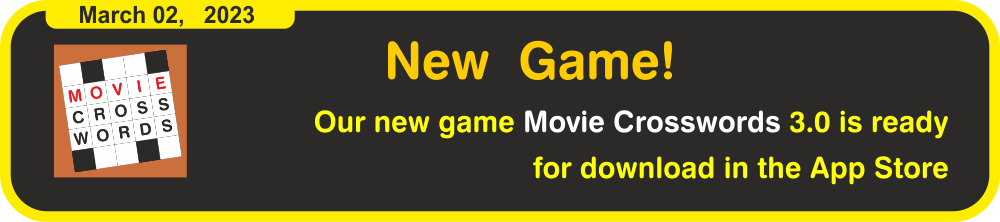 New iOS game! Movie crosswords is ready for download