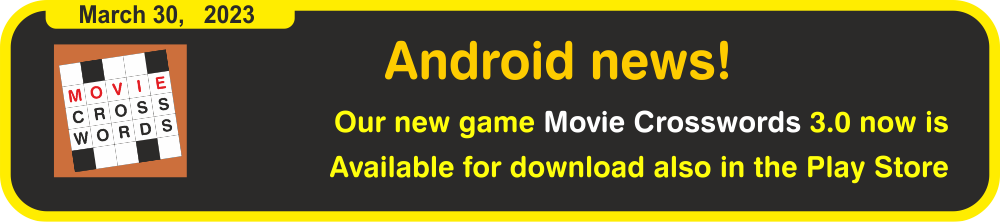 New Android game! Movie crosswords is ready for download